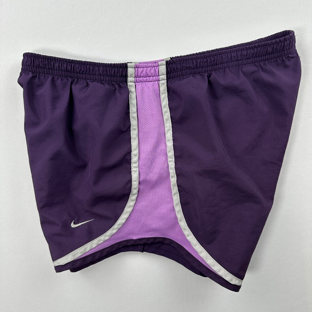 Nike Tempo Dri-Fit Running Shorts Purple Lavender Silver‎ Reflective Womens XS - Picture 3 of 11